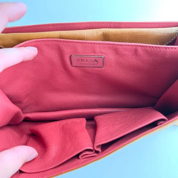 Prada Tan Leather Studded Shoulder Bag - Picture 11 of 13